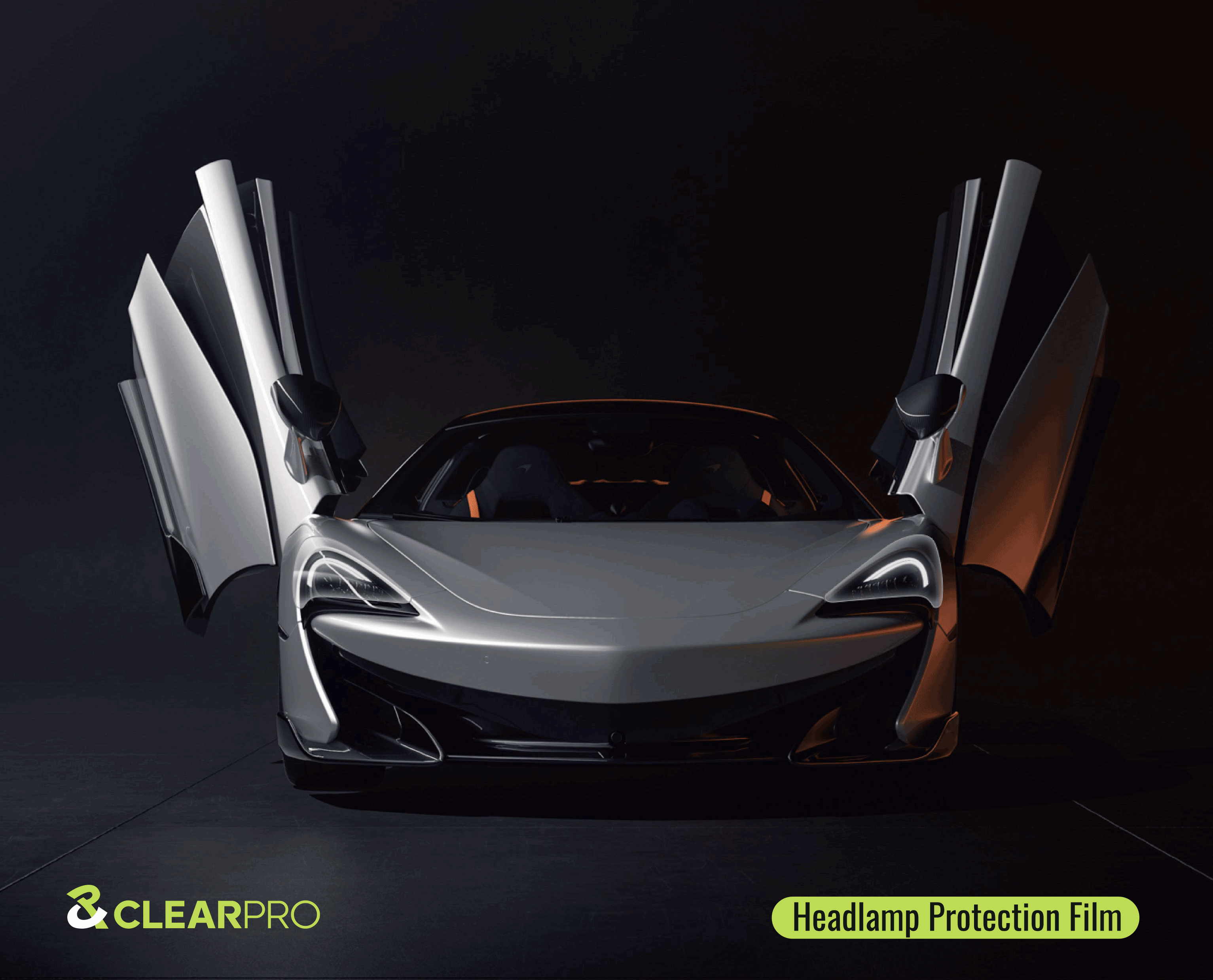ClearPro Headlamp Protection Film HP50 on McLaren